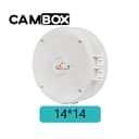کم باکس گرد سفید لولایی سایز 14*14  CAM BOX